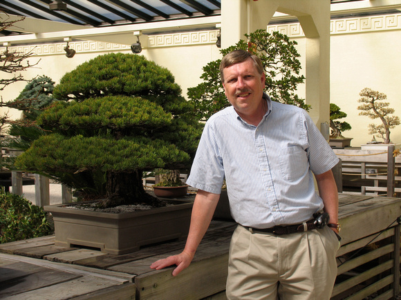 Viewing bonsai at the National Bonsai & Penjing Museum in Washington, DC.
