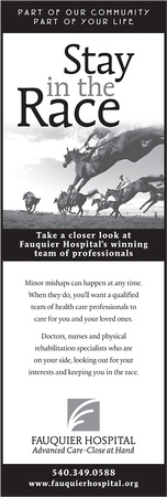 Ad for the Fauquier Hospital Spring Race 2006.